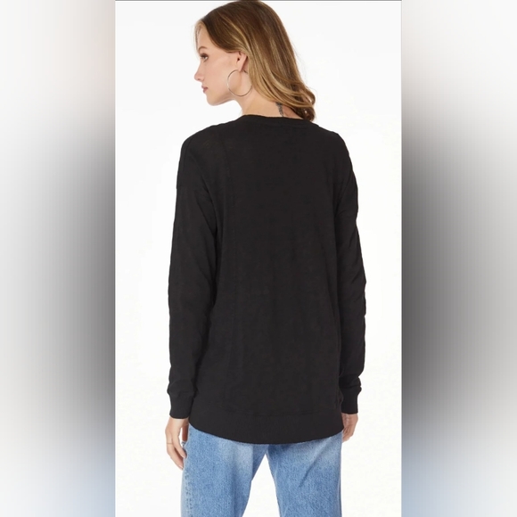 BOBI Woman's Long Sleeve Black V-Neck Tee Size Small - Picture 5 of 12